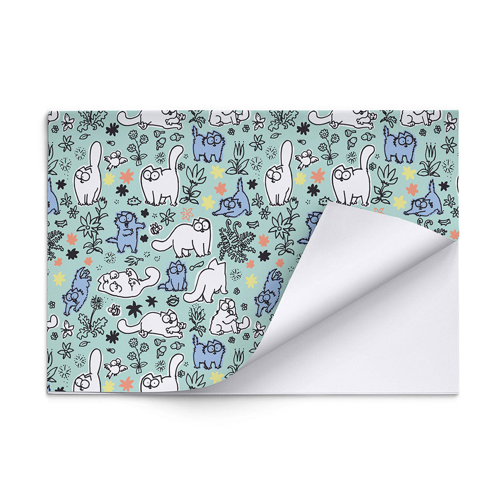 Simon's Cat Blue Gift Wrap