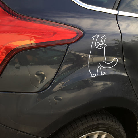 Simon's Cat Hang in There Car Sticker - Simon's Cat Shop