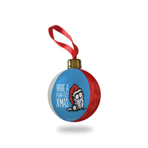 Simon's Cat Christmas Bauble - Blue - Simon's Cat Shop