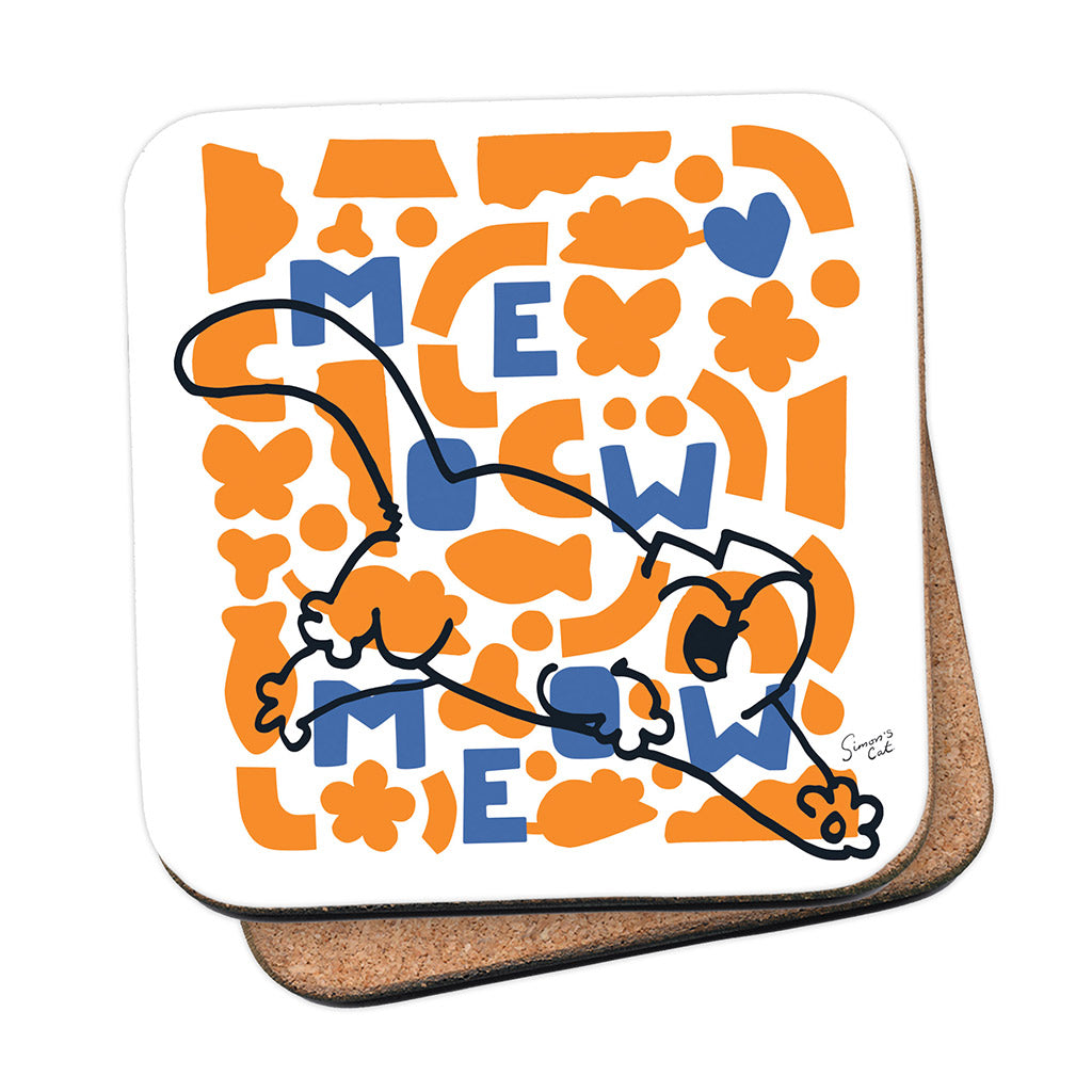 Simon's Cat Geo Blue Coaster