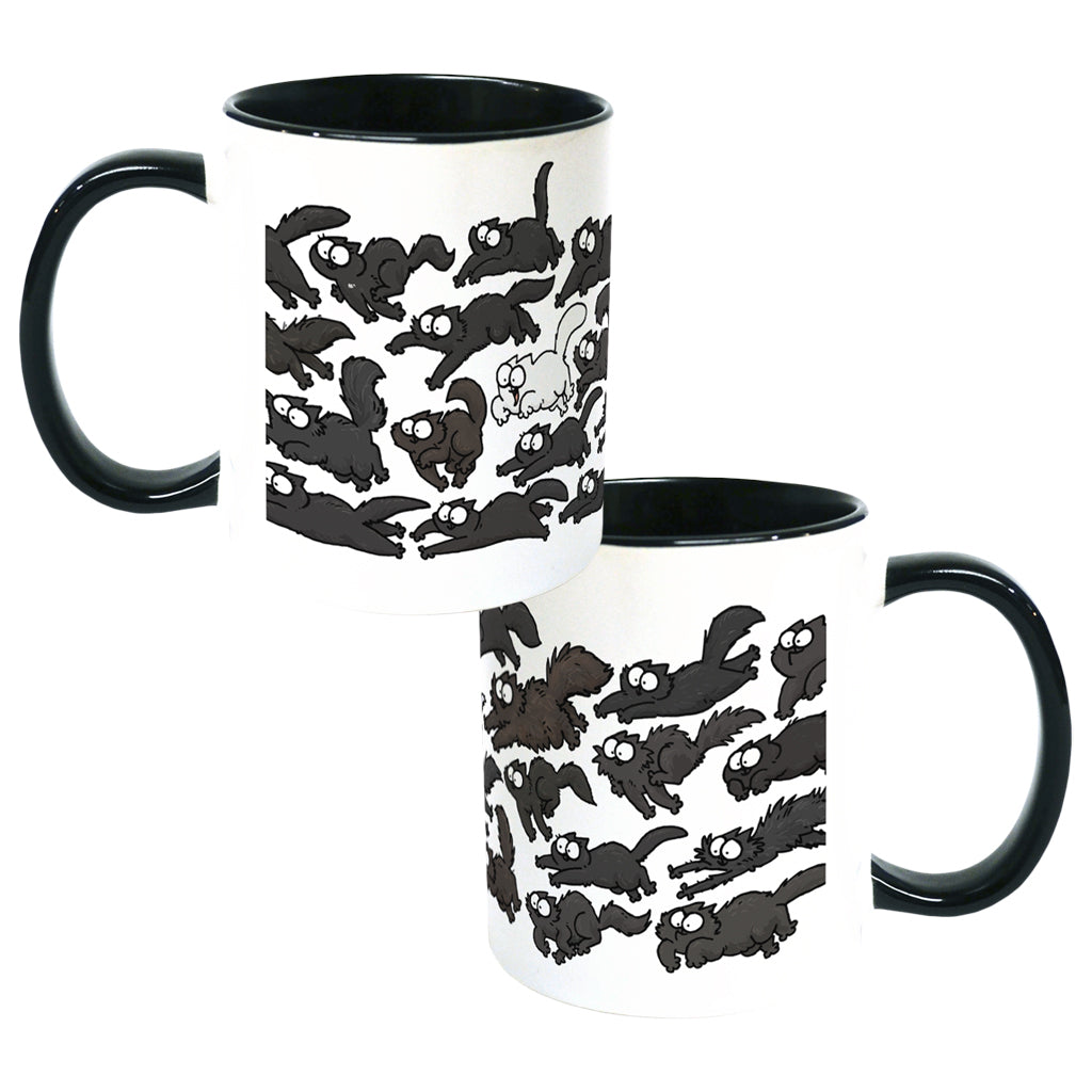 Simon's Cat - Cat Breeds Black Cats - Black Colour Insert Mug
