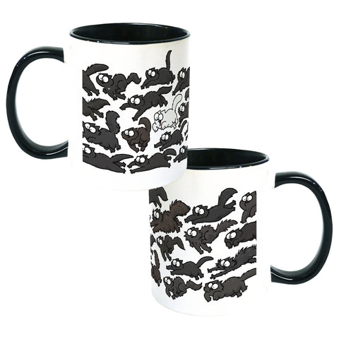 Simon's Cat - Cat Breeds Black Cats - Black Colour Insert Mug
