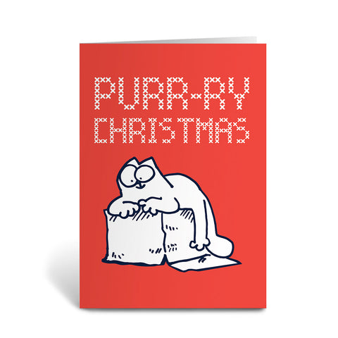 Simon's Cat Purry Christmas Greetings Card
