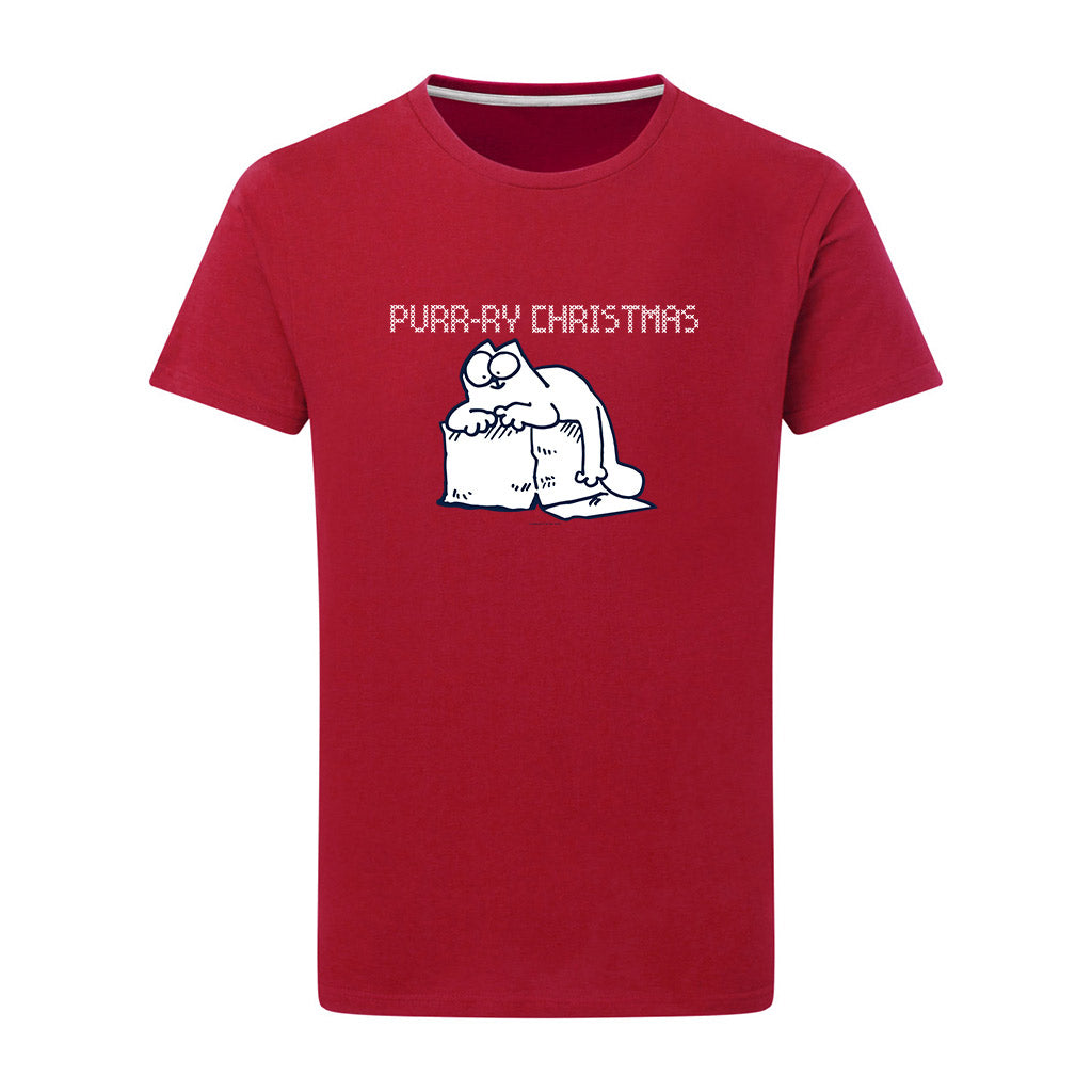 Simon's Cat Purry Christmas Red T-shirt