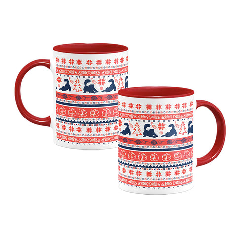 Purry Christmas Coloured Insert Mug