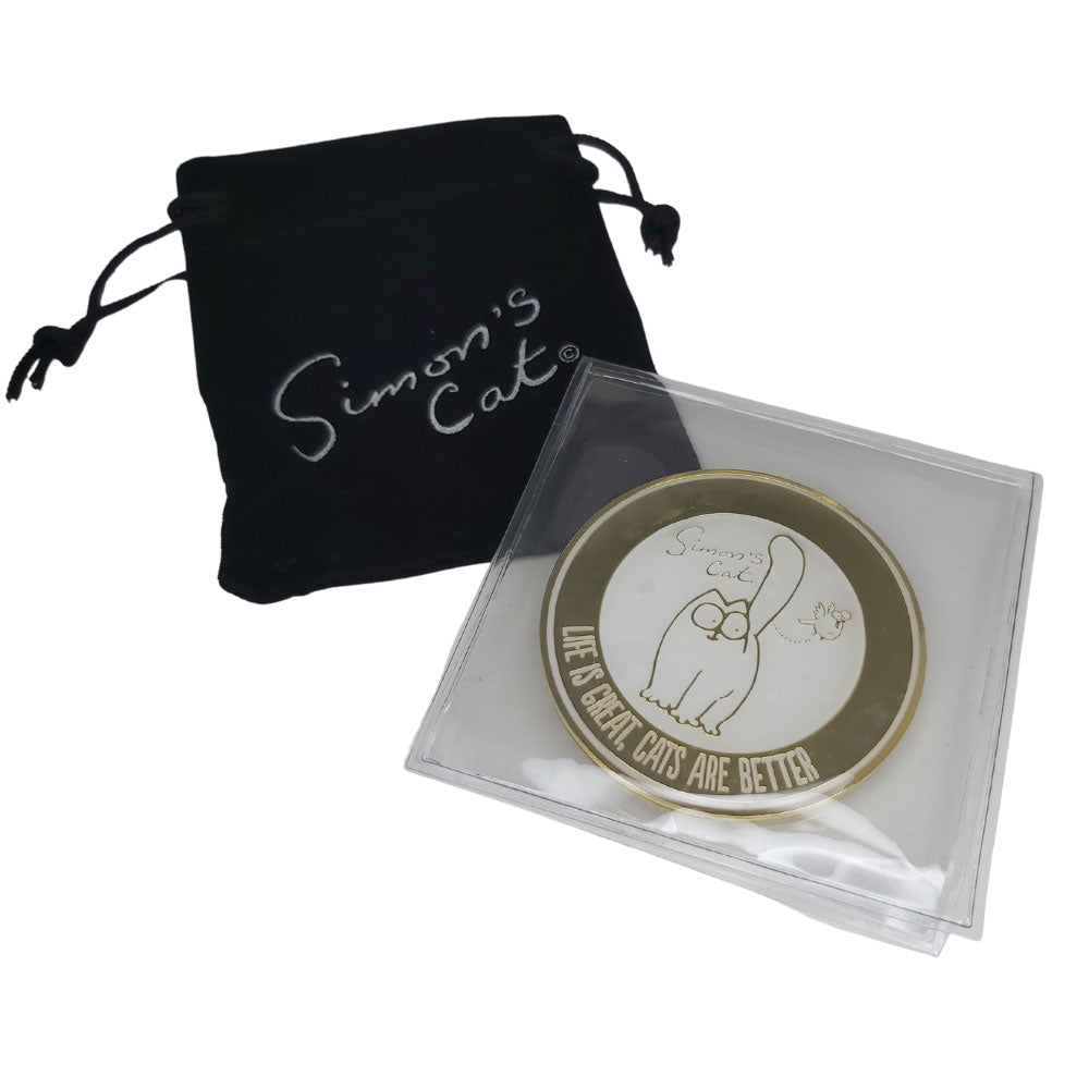 Simon's Cat Limited Edition Collector's Coin and Autograph- Life is Great