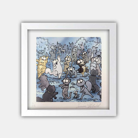 Hand Signed by Simon Tofield- Simon's Cat Party Art Print