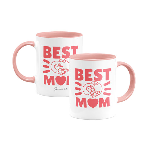 Simon's Cat Best Mum - Pink Colour Insert Mug