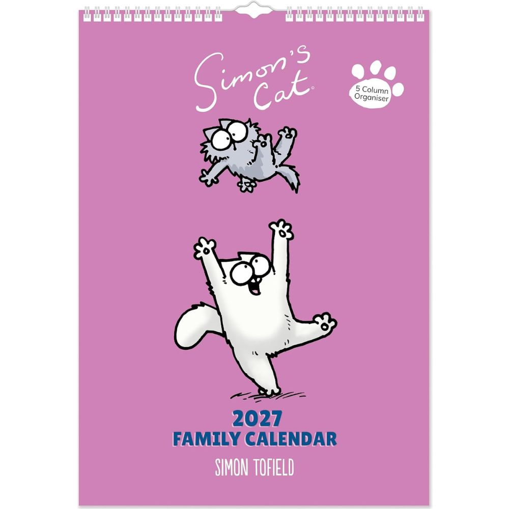 2027 Simon's Cat A3 Family Planner Organiser Wall Calendar