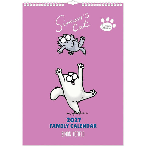 2027 Simon's Cat A3 Family Planner Organiser Wall Calendar