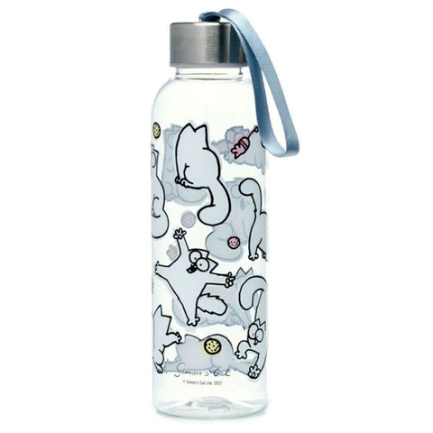 Simon's Cat 500ml Shatterproof Water Bottle with Metallic Lid (2021 Edition)