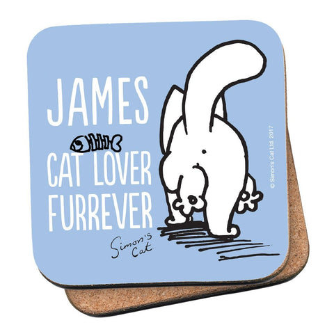 Personalised Cat Lover Furrever Coaster - Simon's Cat Shop