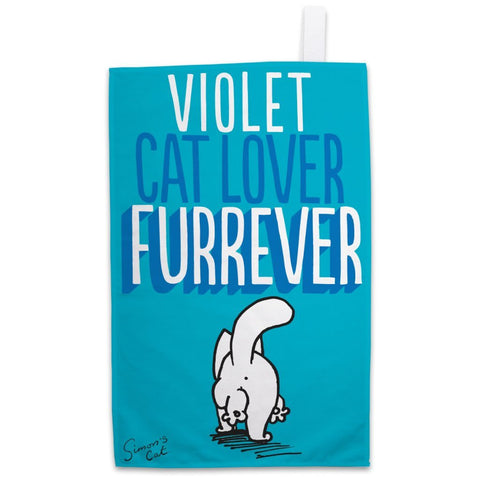 Personalised Cat Lover Furrever Tea Towel - Simon's Cat Shop