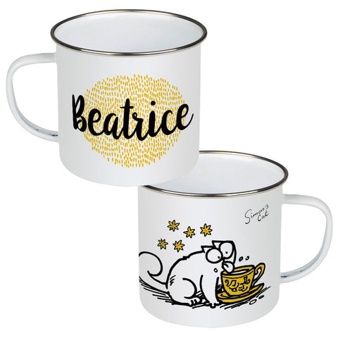 Personalised Licking Enamel Mug - Simon's Cat Shop