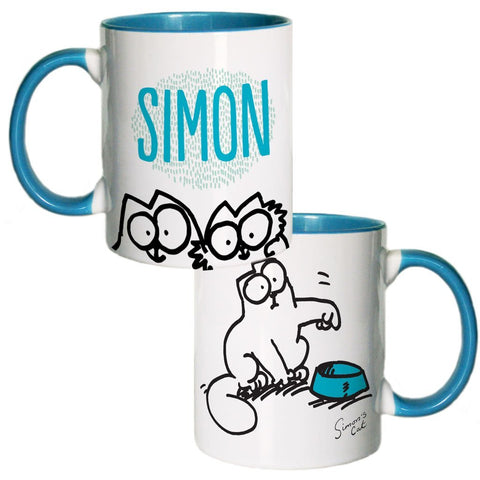 Personalised Feed Me Coloured Insert Mug - Simon's Cat Shop