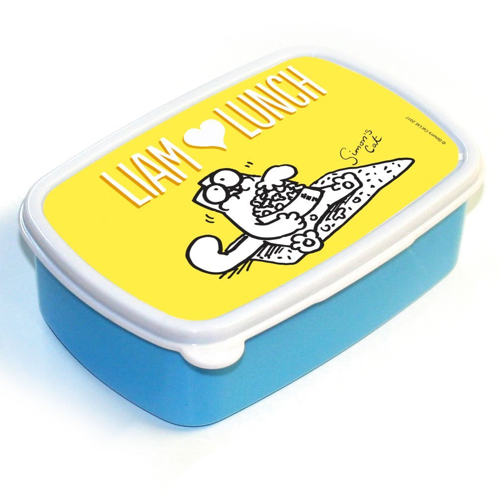 Personalised Love Lunch Yellow Lunch Box - Simon's Cat Shop