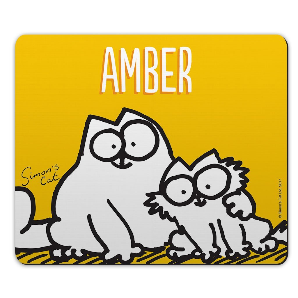 Personalised Friends Yellow Mouse Mat - Simon's Cat Shop