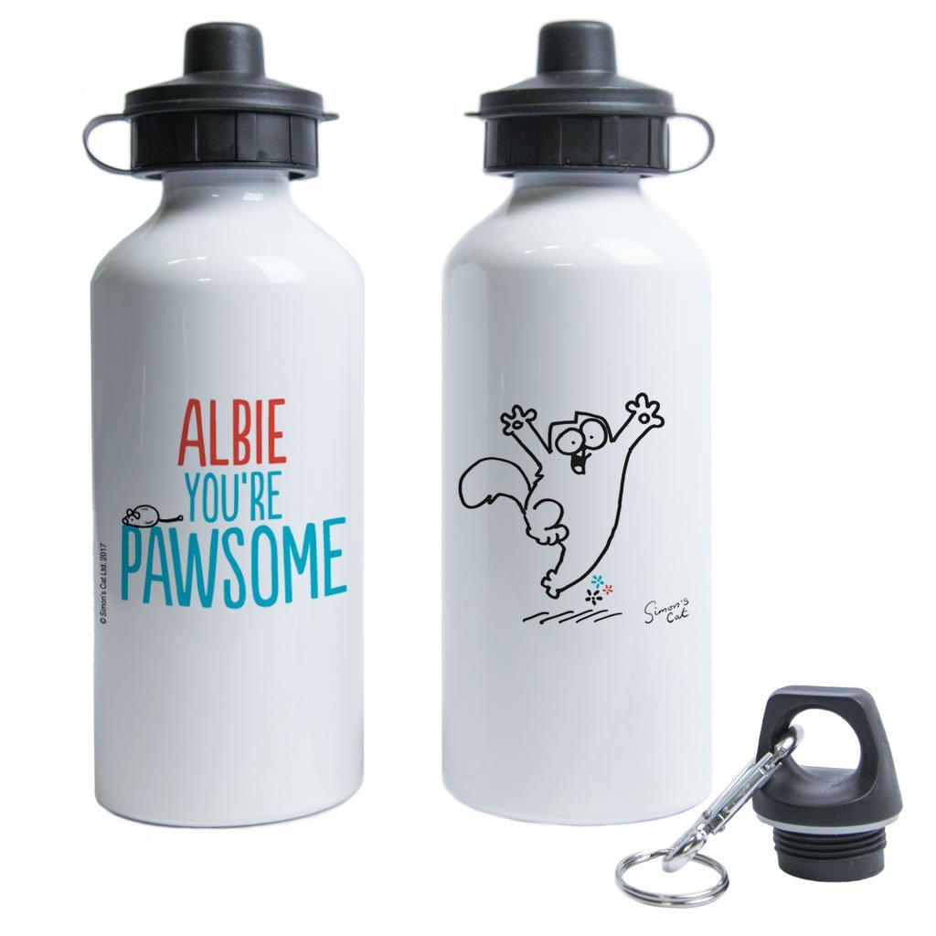 Personalised You're Pawsome Water Bottle - Simon's Cat Shop