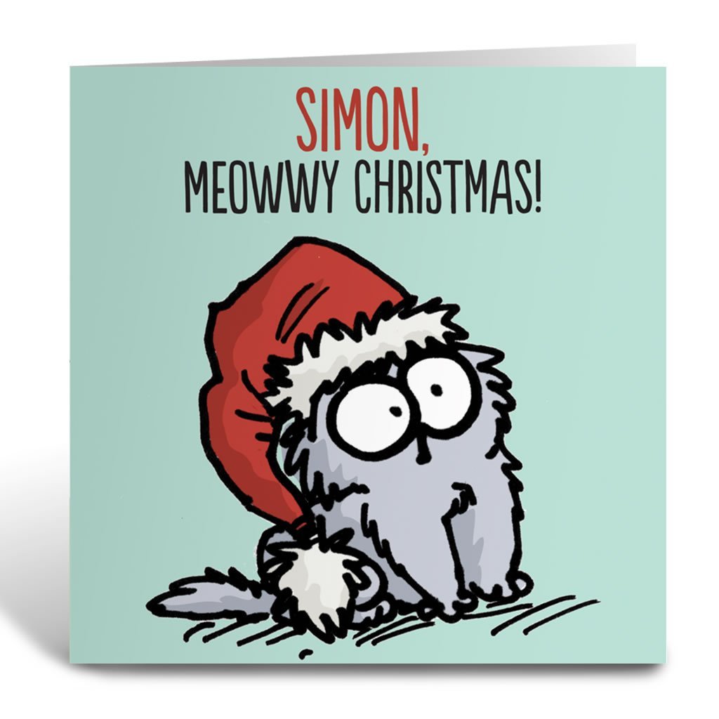 Personalised Meowwy Christmas Greeting Card - Simon's Cat Shop