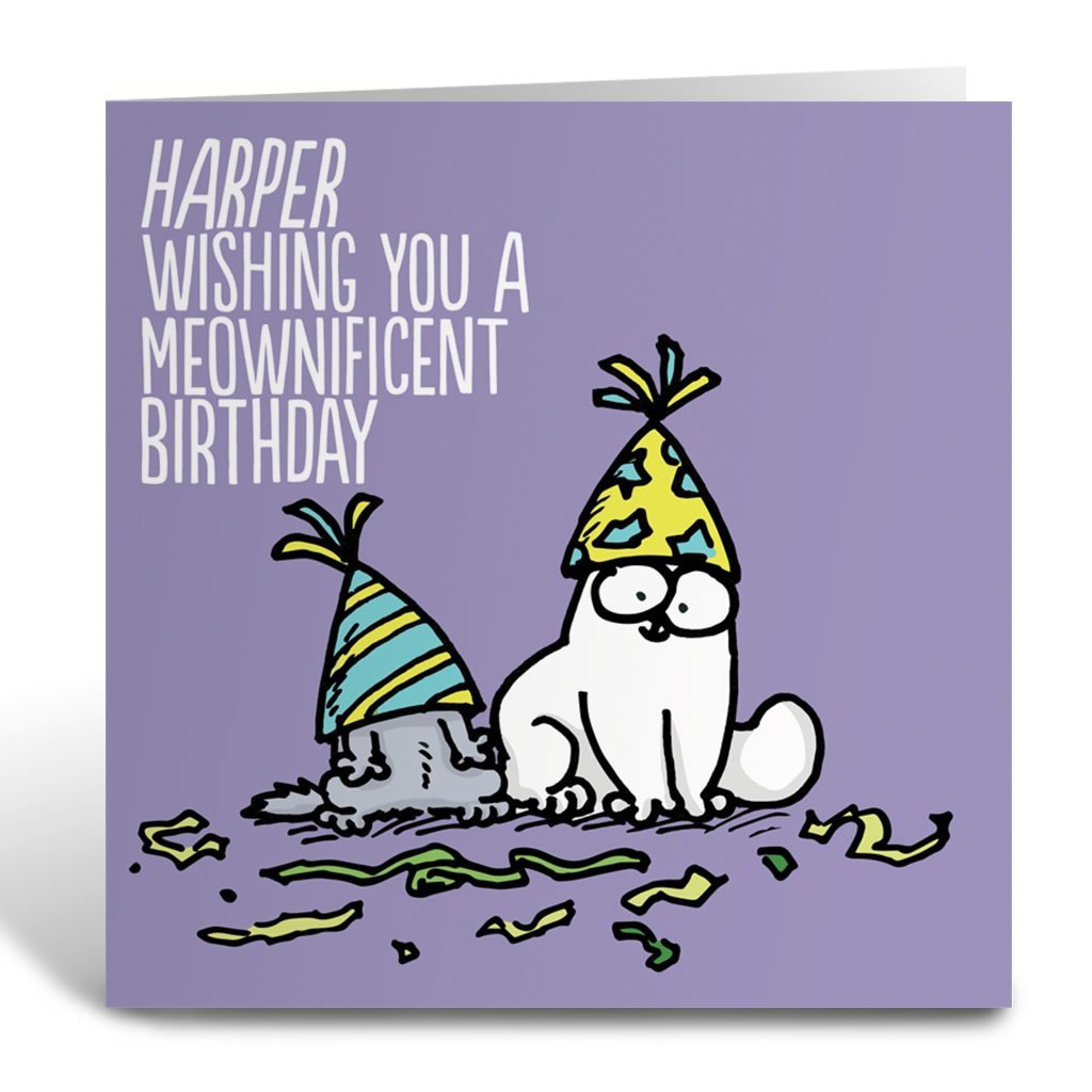 Personalised Wishing you a Meowificent Greeting Card - Simon's Cat Shop