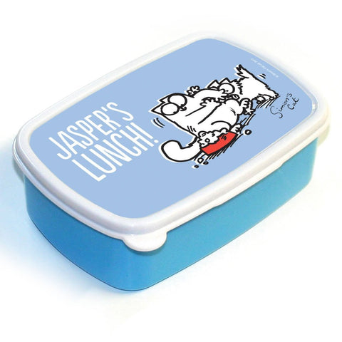 Personalised Paw's Off Blue Lunch Box - Simon's Cat Shop
