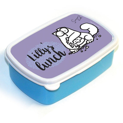Personalised Paw's Off Purple Lunch Box - Simon's Cat Shop
