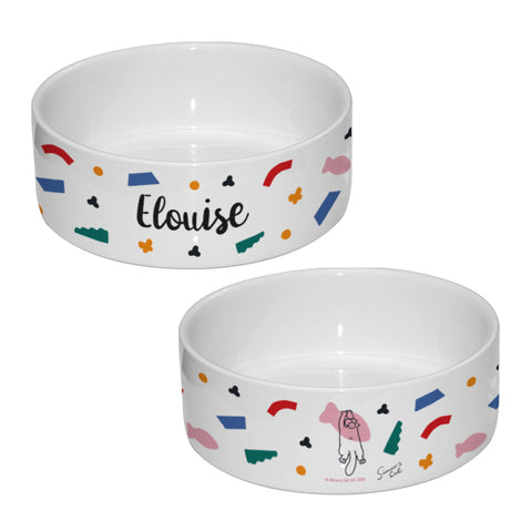Simon's Cat Personalised Abstract Pet Food Bowl