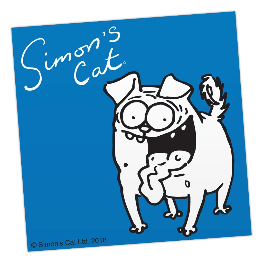 Pug Love Sticker - Simon's Cat Shop