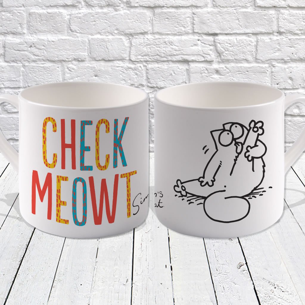 Check Meowt Bone China Mug - Simon's Cat Shop