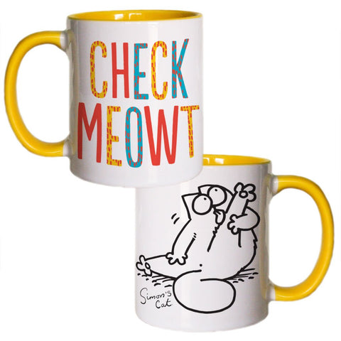 Check Meowt Coloured Insert Mug - Simon's Cat Shop