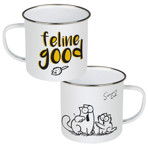 Feline Good Enamel Mug - Simon's Cat Shop