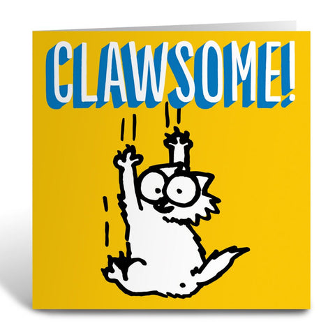 Clawsome Square Greeting Card - Simon's Cat Shop