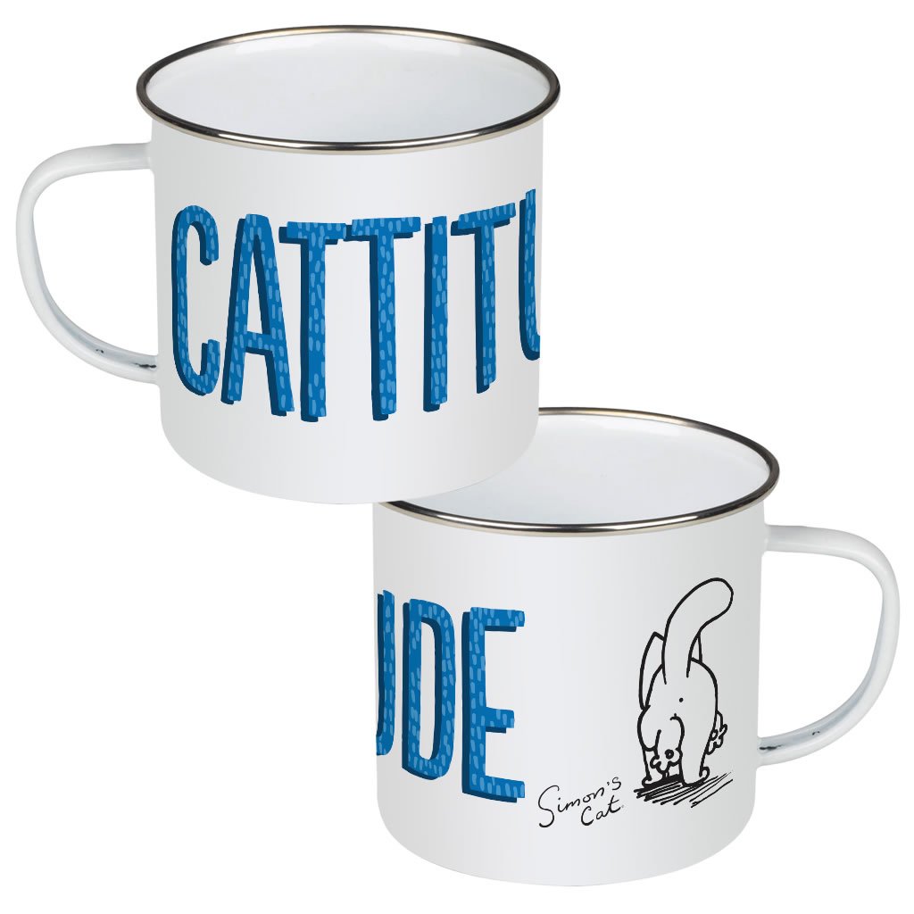 Cattitude Enamel Mug - Simon's Cat Shop