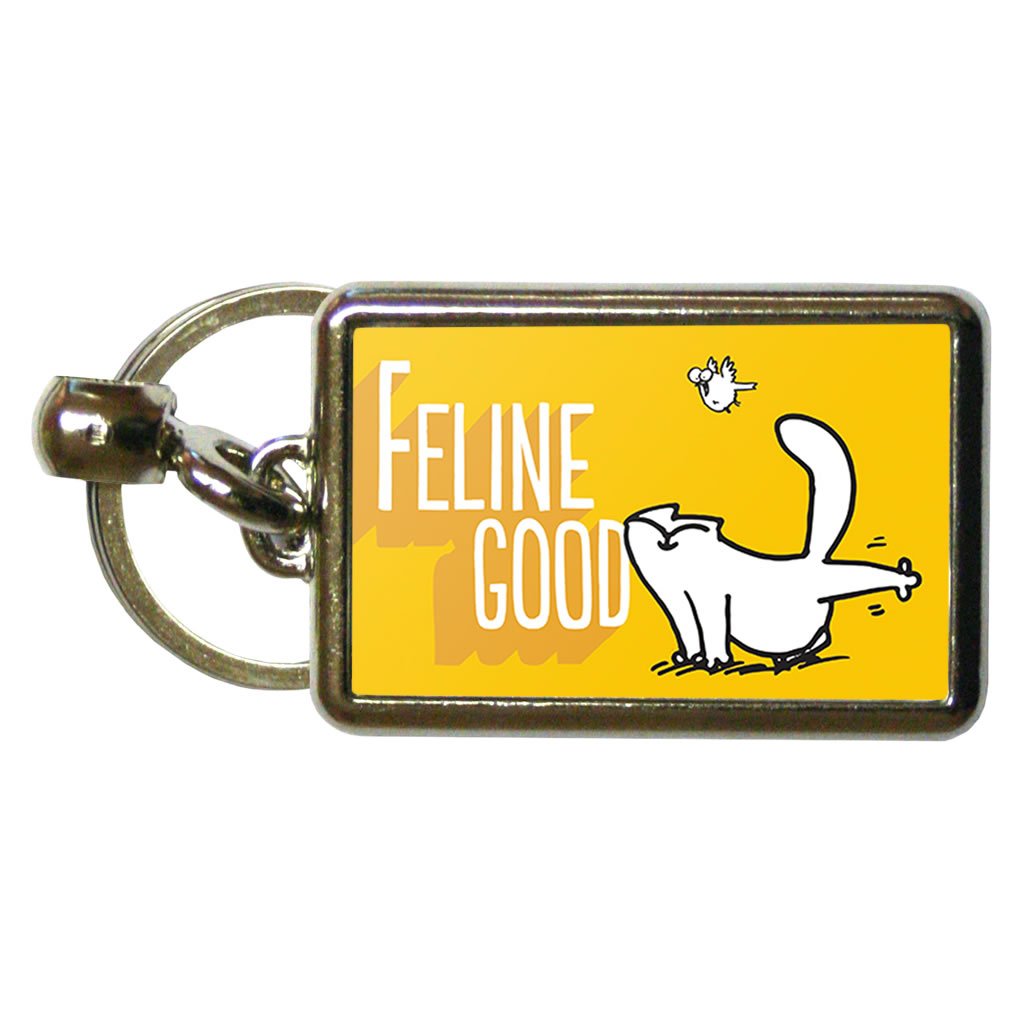 Feline Good Metal Keyring - Simon's Cat Shop