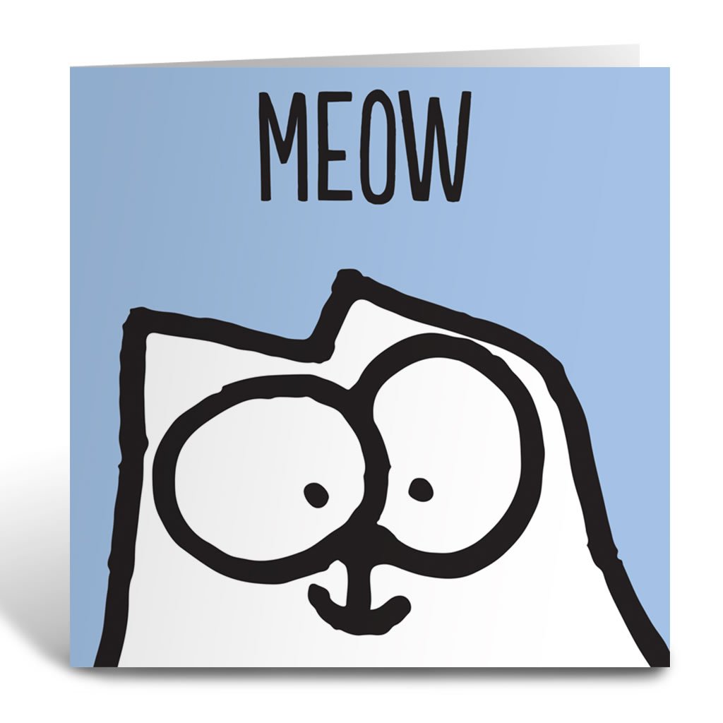 Meow Square Greeting Card - Simon's Cat Shop