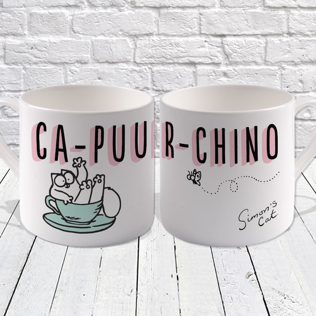 Ca-Puurr-Chino Bone China Mug - Simon's Cat Shop