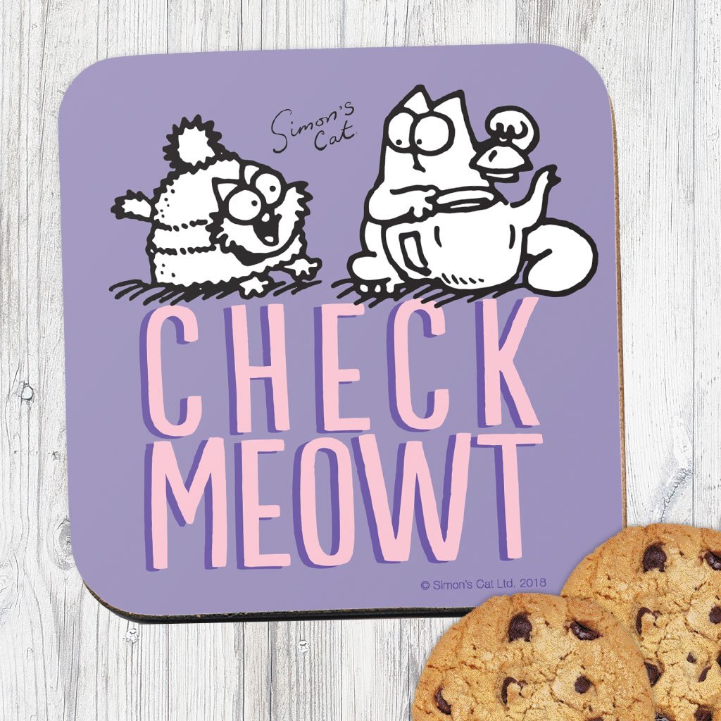 Check Meowt Coaster - Simon's Cat Shop