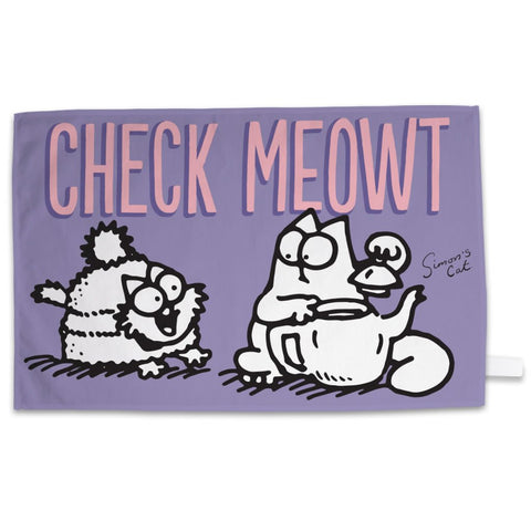 Check Meowt Tea Towel - Simon's Cat Shop