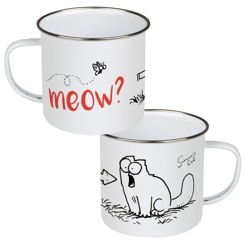 Meow? Enamel Mug - Simon's Cat Shop