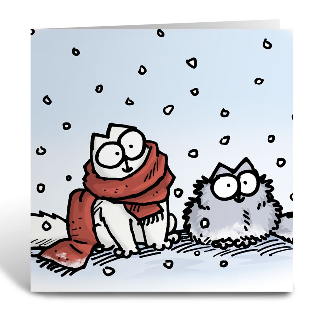 Snow Square Greeting Card - Simon's Cat Shop