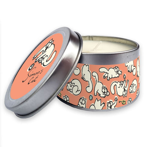 Simon's Cat Candle in a tin Pink - Simon's Cat Shop
