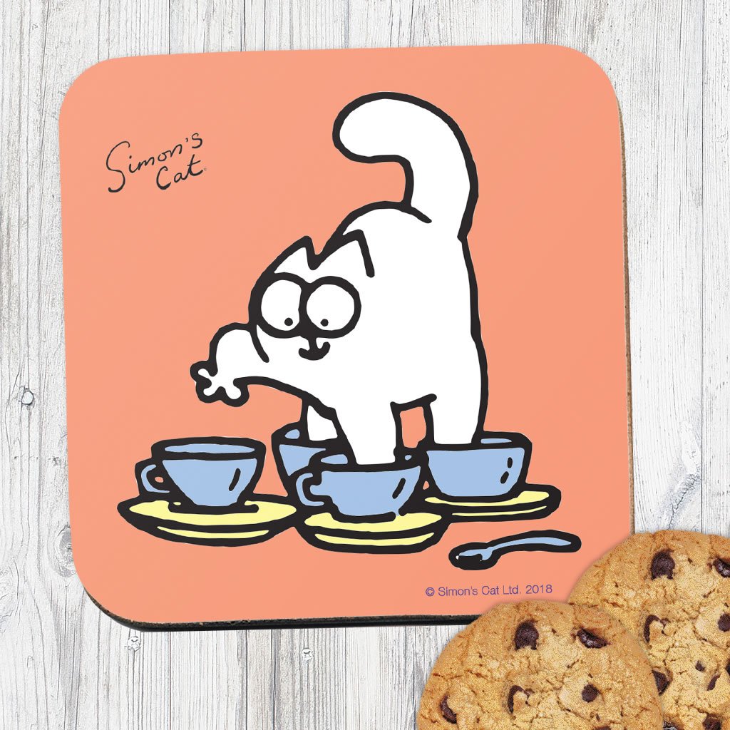 Simon's Cat Tea Cups Coaster - Simon's Cat Shop