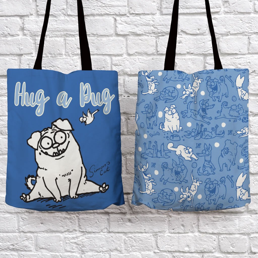 Hug A Pug Tote Bag - Simon's Cat Shop