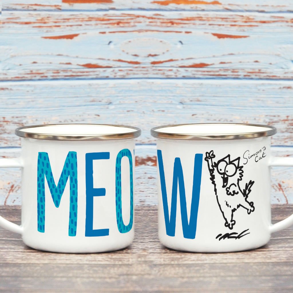 Meow Kitten Enamel Mug - Simon's Cat Shop