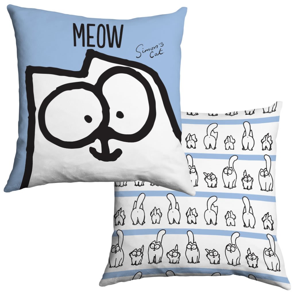 New Linen Cartoon Cat Pillow