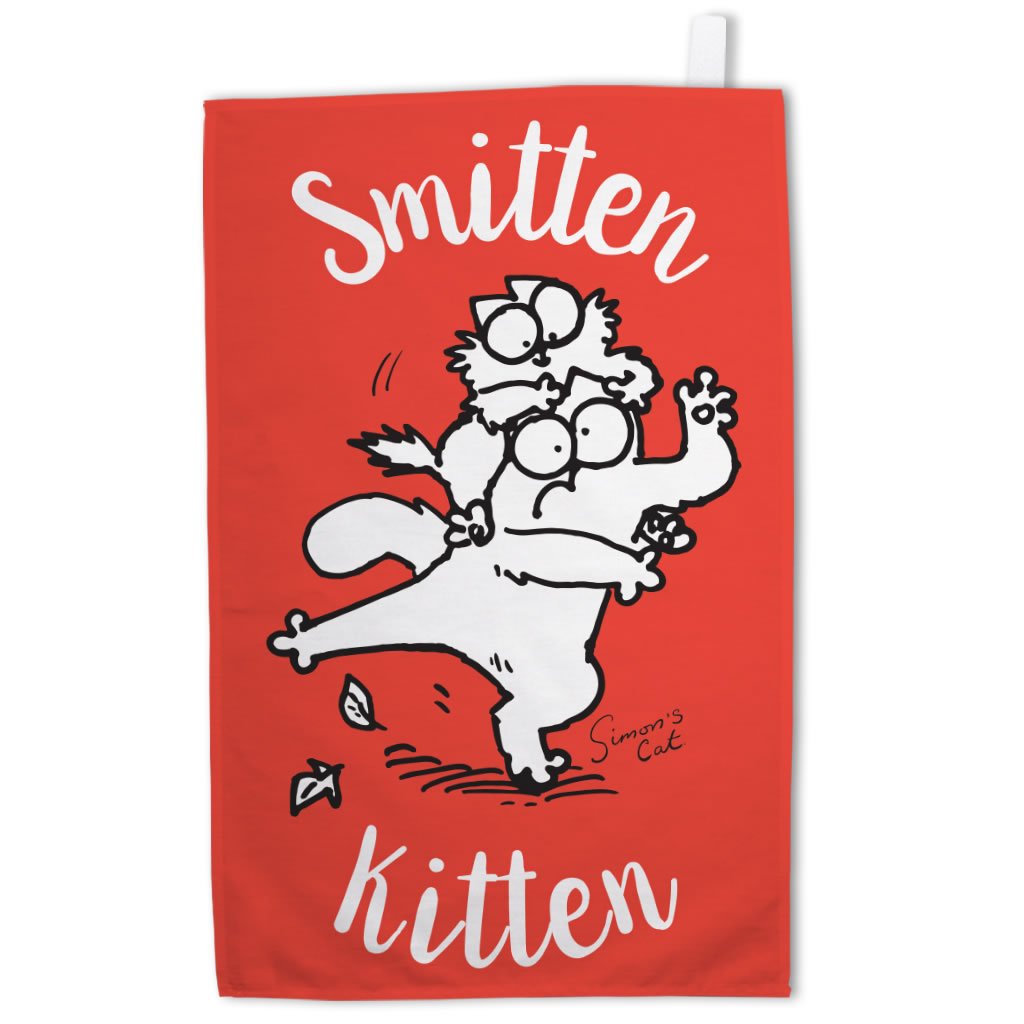 Smitten Kitten Tea Towel - Simon's Cat Shop