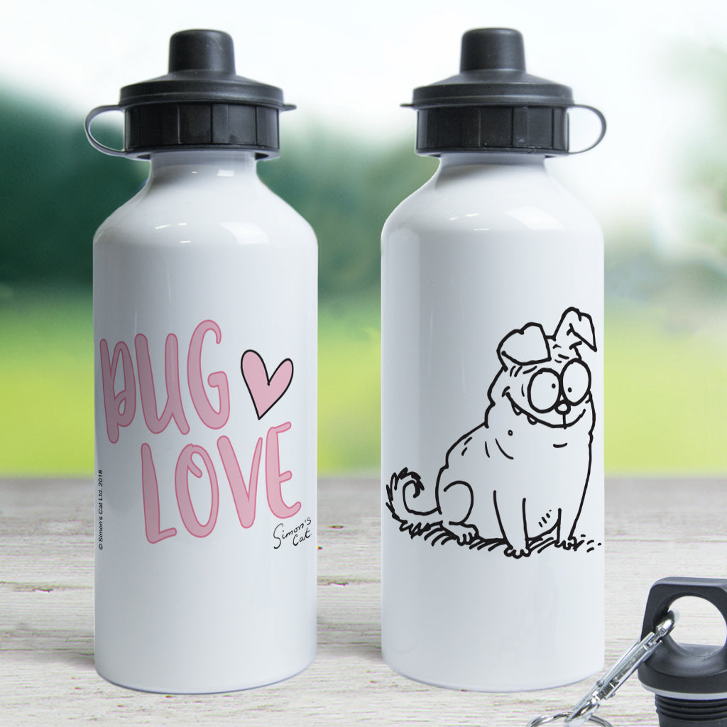 Pug Love Water Bottle - Simon's Cat Shop