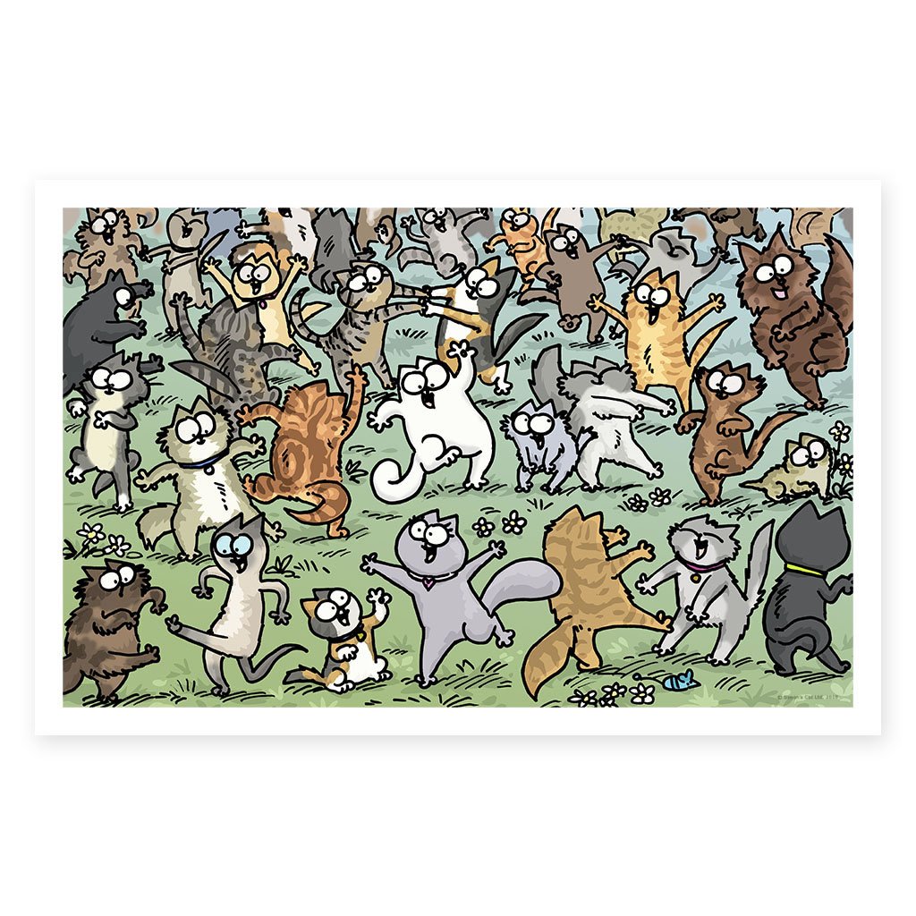Party Felines - Art Print (61x40cm)