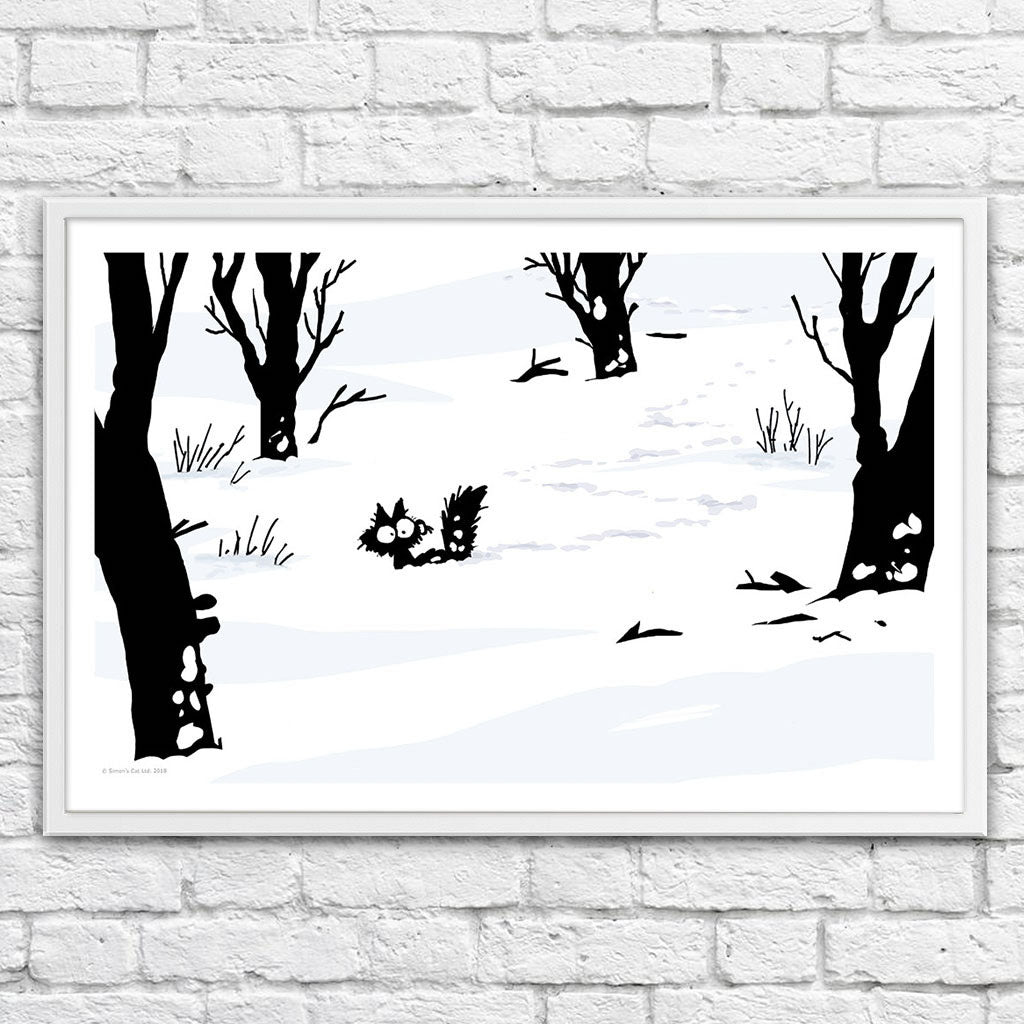 Snow Shoes - Framed Art Print (61x40cm) - Simon's Cat Shop