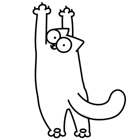 Simon's Cat Hang in There Car Sticker - Simon's Cat Shop